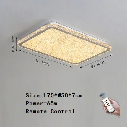 DecorBites™ Crystal Round Ceiling Lamp Elegant LED Lighting for Bedroom & Living Room