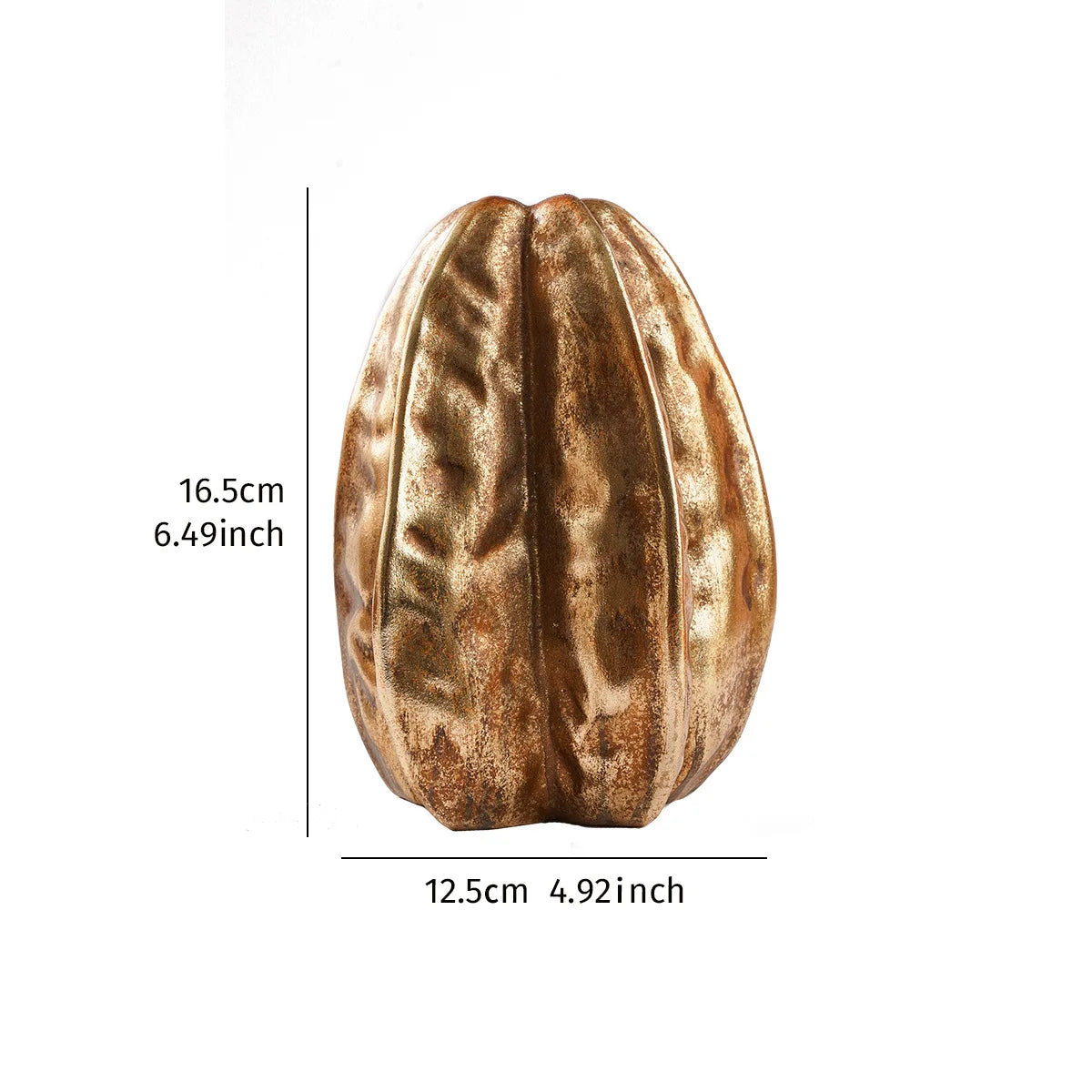 DecorBites™ Golden Star Fruit Vase: Ceramic Lemon Flowerpot & Simulated Fruit Ornaments