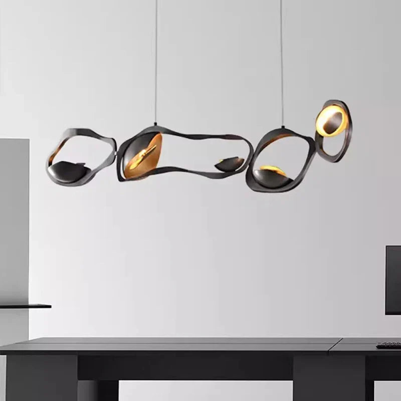 Silver Modern Pendant Light 200cm Dimmable