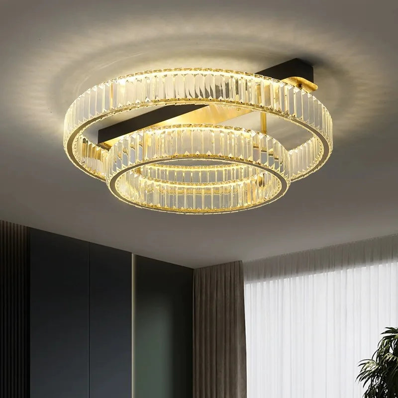 Lámparas de techo de cobre cristal de oro Decorbites™ LED modernas para decoración e iluminación de habitaciones del hogar