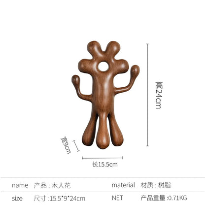 DecorBites™ Abstract Flower Man Alien Sculpture Home Decor Figurine