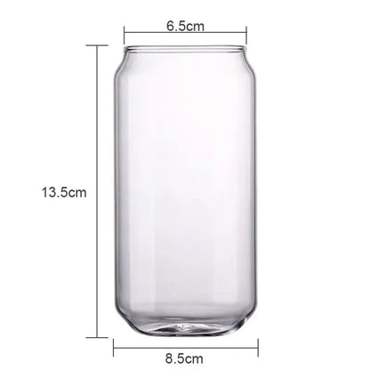 DecorBites™ Can Shape Beer Glass Cup 574ml - Borosilicate Glass Drinkware