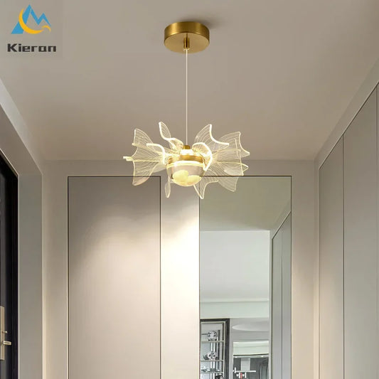 DecorBites™ Butterfly LED Chandelier: Nordic Modern UFO Pendent Lamp for Home Decor