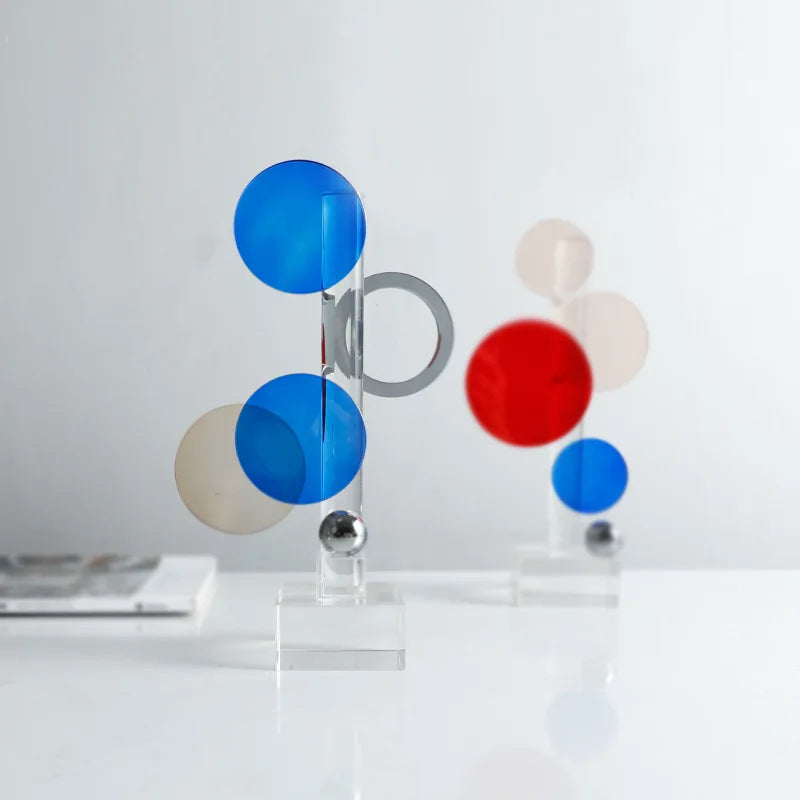 ديكور بايتس™ - منحوتات دائرية بلورية هندسية - زينة منزلية - تماثيل صغيرة