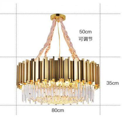 DecorBites™ Crystal Chandelier: Elegant Villa Pendant Lights for Living Room and Bedroom