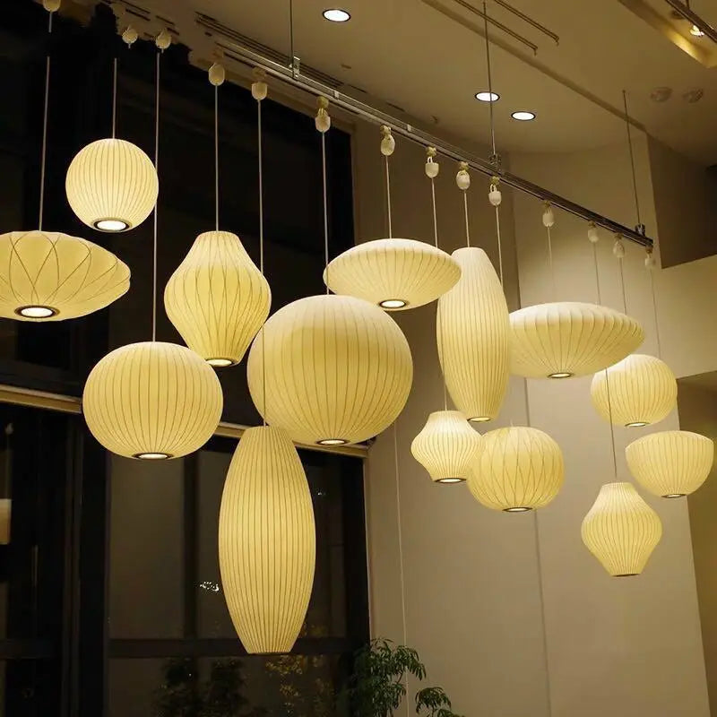 DecorBites™ Elegant Silk Designer Pendant Lamp for Home & Hospitality Lighting