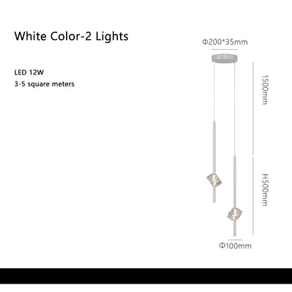Lámparas colgantes de cristal cúbicas DecorBites™ para la decoración de dormitorios y salas de estar