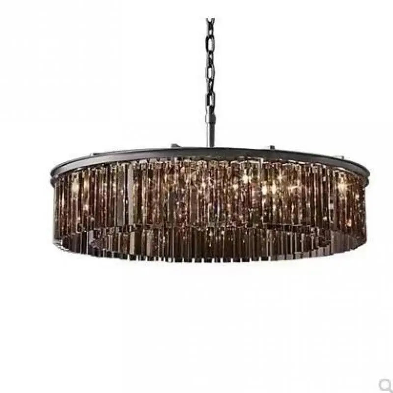 Luces colgantes LED de metal negro Gold Decorbites™ con suspensión de cristal y colgantes de cadena