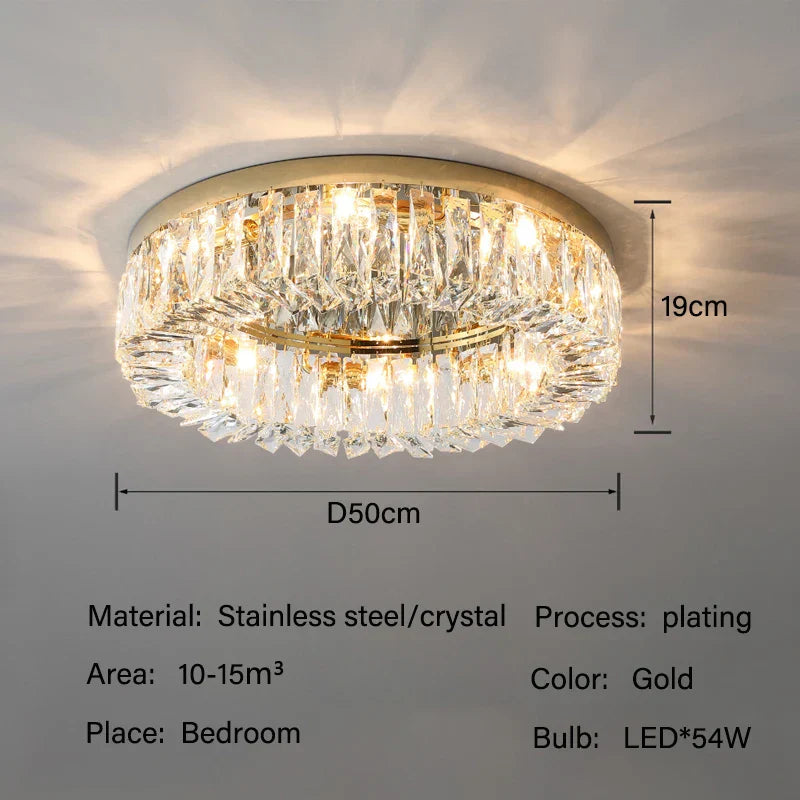 DecorBites™ Crystal LED Ceiling Lights: Luxury Lighting Fixture for Living, Dining, Kitchen, and Bedroom