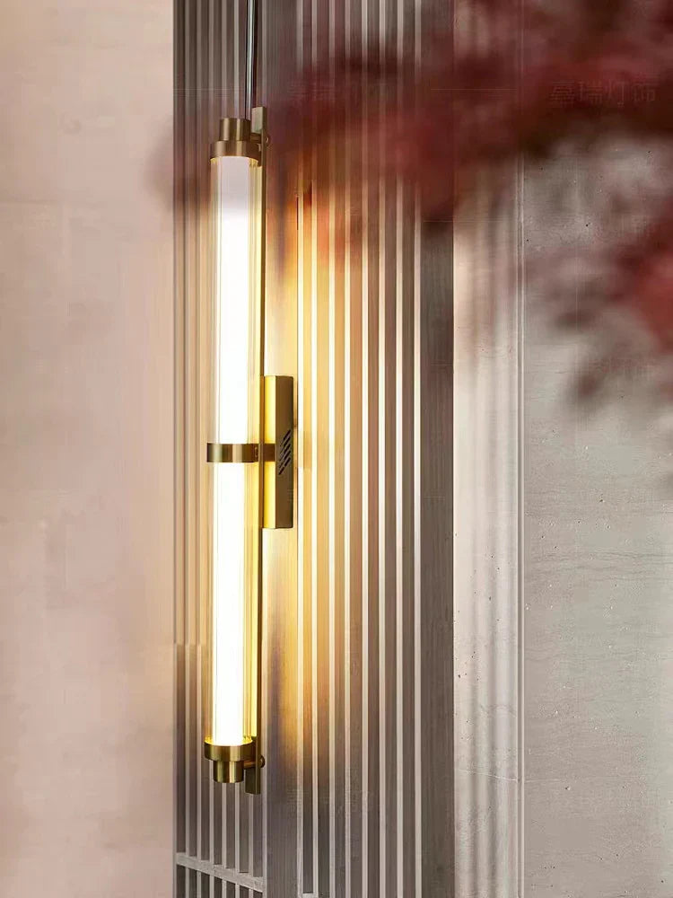 DecorBites™ LED Glass Wall Lamp for Living Room Bedroom Café Restaurant, Minimalist Postmodern Design