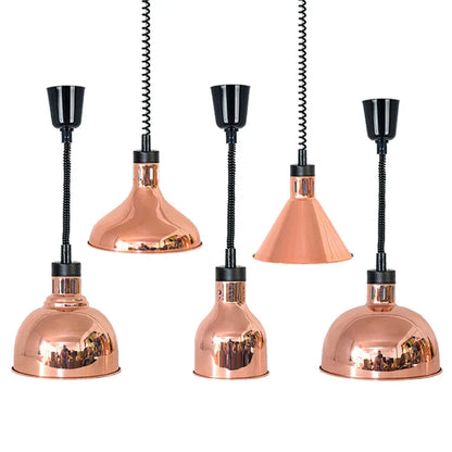 DecorBites™ Electric Food Heat Lamp: Telescopic Pendant Light for Restaurant's Kitchen Fixtures
