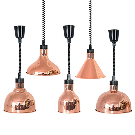 DecorBites™ Electric Food Heat Lamp: Telescopic Pendant Light for Restaurant's Kitchen Fixtures
