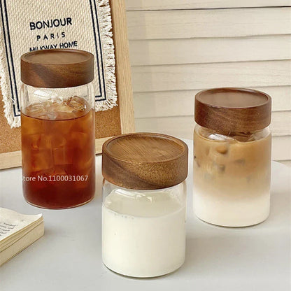 DecorBites™ Glass Tea Cup with Lid: High Temp Resistant & Sealed Coffee Cup