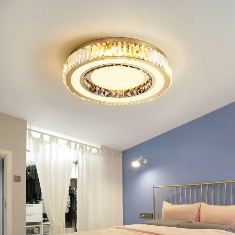 Gold Double Crystal Chandelier