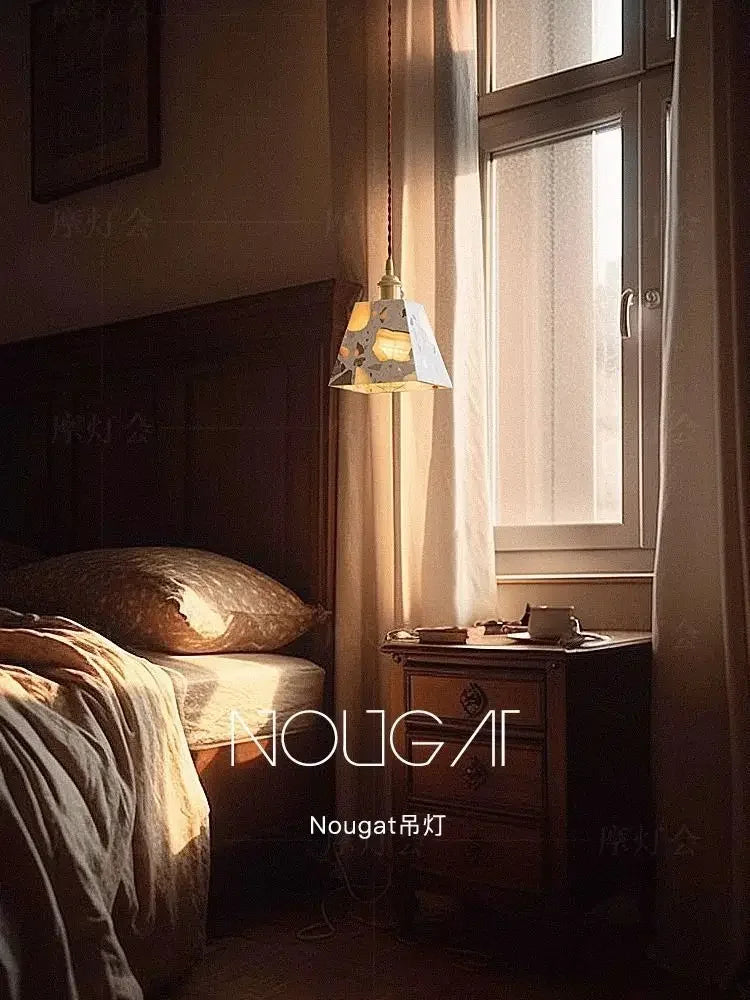 DecorBites™ Cement Marble Chandelier Table Lamp for Bedroom, Restaurant, and Living Room