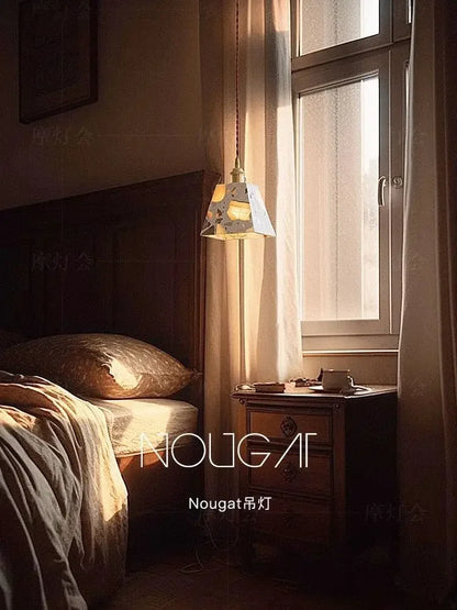 DecorBites™ Cement Marble Chandelier Table Lamp for Bedroom, Restaurant, and Living Room