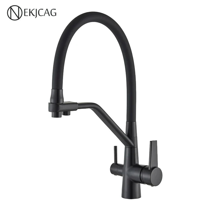 Gold 360-Degree Kitchen Faucet Stainless Steel
