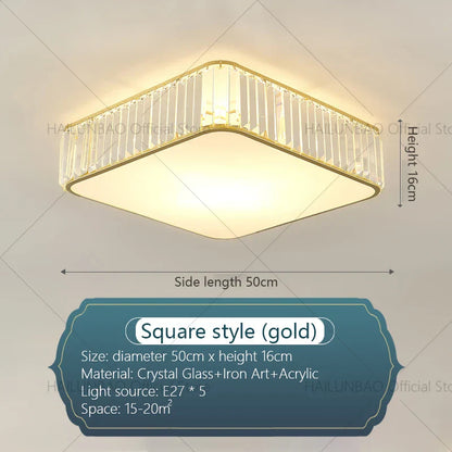 Lámpara de techo DecorBites™ Crystal Zen para sala de estar, dormitorio y comedor