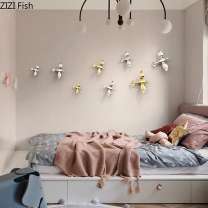 DecorBites™ Gold/Silver Pigeon Wall Ornaments - Dove Statue for Living Room Aesthetics