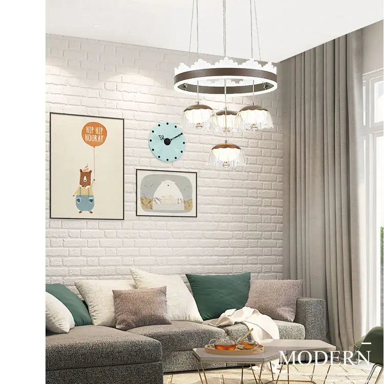 DecorBites™ Elegant 4-Head LED Dining Table Chandelier