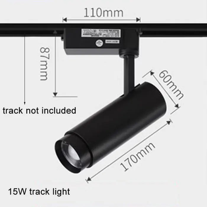 أضواء مسار صناعية سوداء قابلة للتعديل من DecorBites™