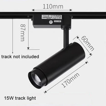 أضواء مسار صناعية سوداء قابلة للتعديل من DecorBites™