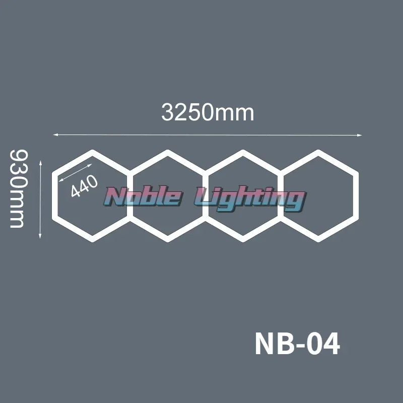 Lámpara de techo LED hexagonal DecorBites™ para barberías y peluquerías en garajes