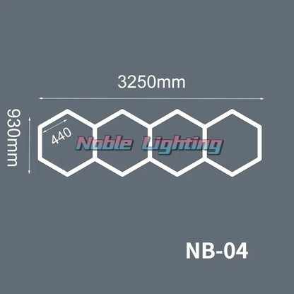 Lámpara de techo LED hexagonal DecorBites™ para barberías y peluquerías en garajes