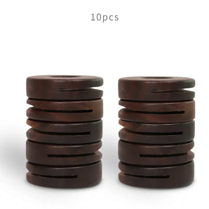 مشبك كيس الكعك المصنوع من خشب الجوز الأسود من DecorBites™: مشبك إغلاق خشبي لتنظيم مطبخك بشكل أنيق