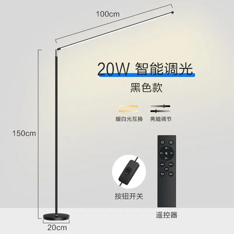 Lámpara de pie LED DecorBites™: Lámpara de lectura minimalista y superbrillante para sala de estar y dormitorio