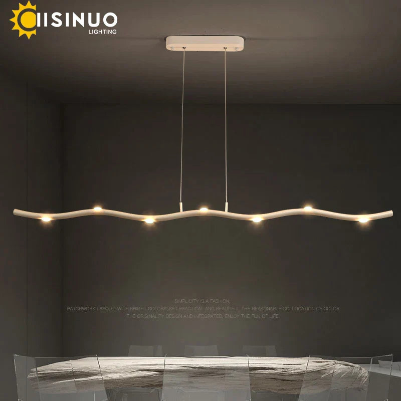 Lámpara colgante LED ondulada DecorBites™ para decoración de oficina, comedor y sala de estar