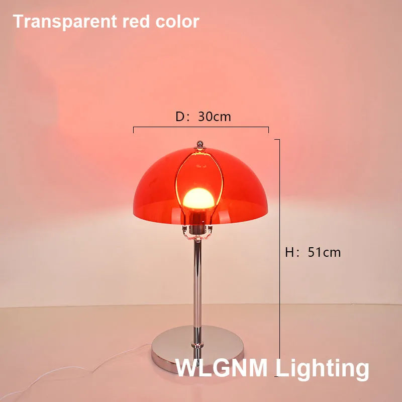 مصباح طاولة DecorBites™ Bauhaus Mushroom، إضاءة ليلية LED من الأكريليك العصري