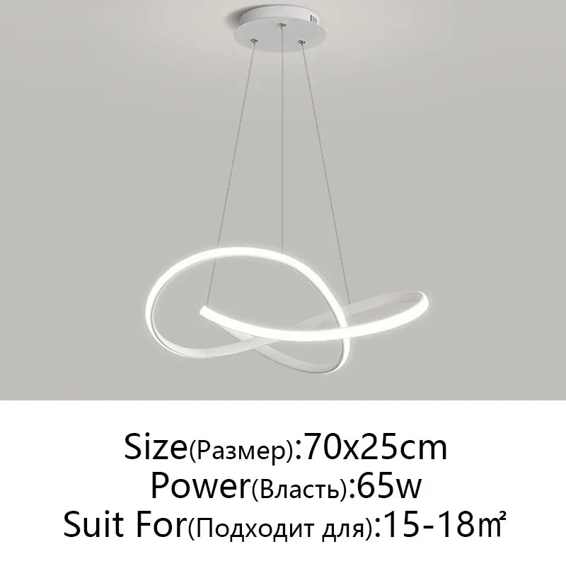 DecorBites™ LED Chandelier Light: Modern Aluminum Acrylic Pendant for Dining Room & Restaurant