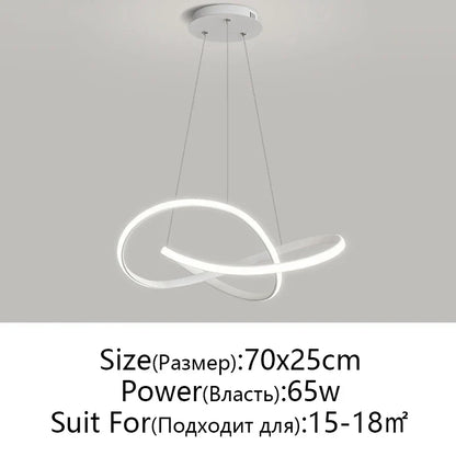 DecorBites™ LED Chandelier Light: Modern Aluminum Acrylic Pendant for Dining Room & Restaurant