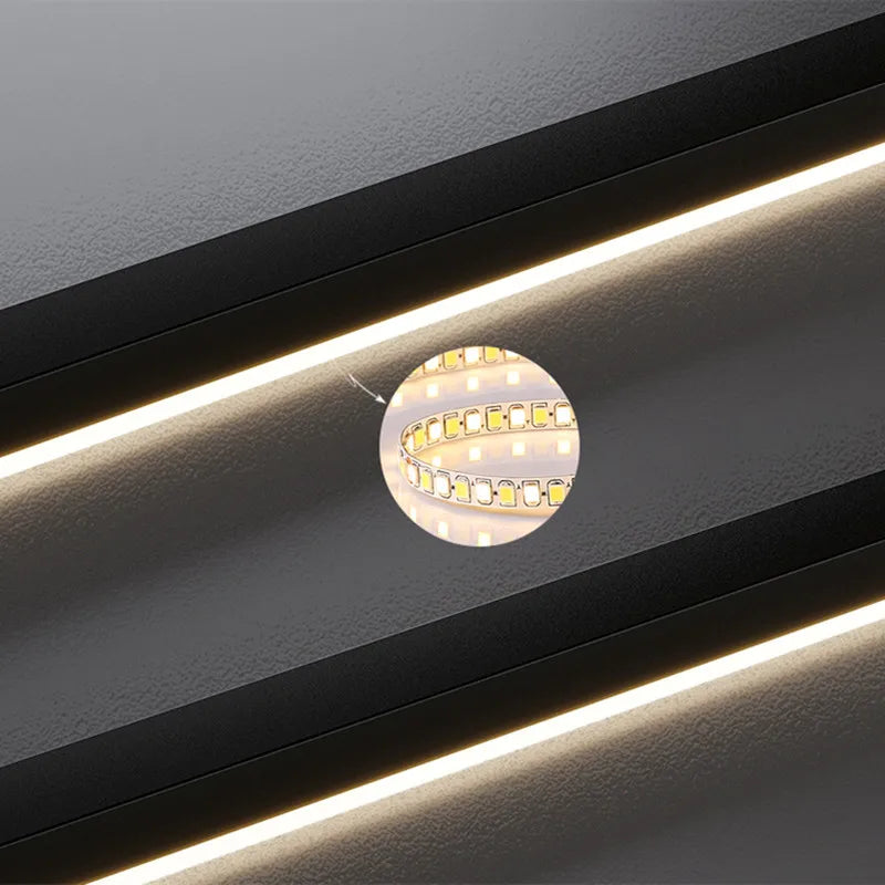 Lámpara de techo de aluminio LED Decorbites™ moderna de onda lineal para isla de cocina