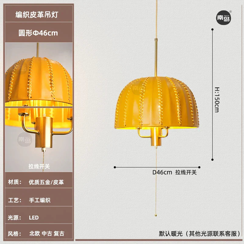 Decorbites™-Leder-Lüster: Europäisches Design für das Schlafzimmer mit einer Lampe