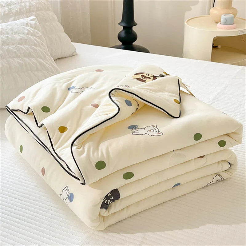 DecorBites™ Kids' Summer Quilt: High-End Knitted Fabric, Super Soft & Breathable Comforter