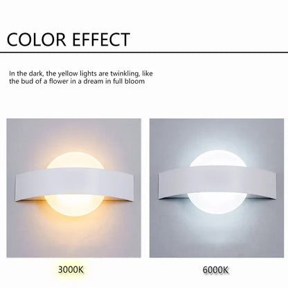 ديكوربايتس™ مصباح حائط LED 4 وات مصنوع من الحديد والأكريليك، مناسب للمطبخ وغرفة الطعام