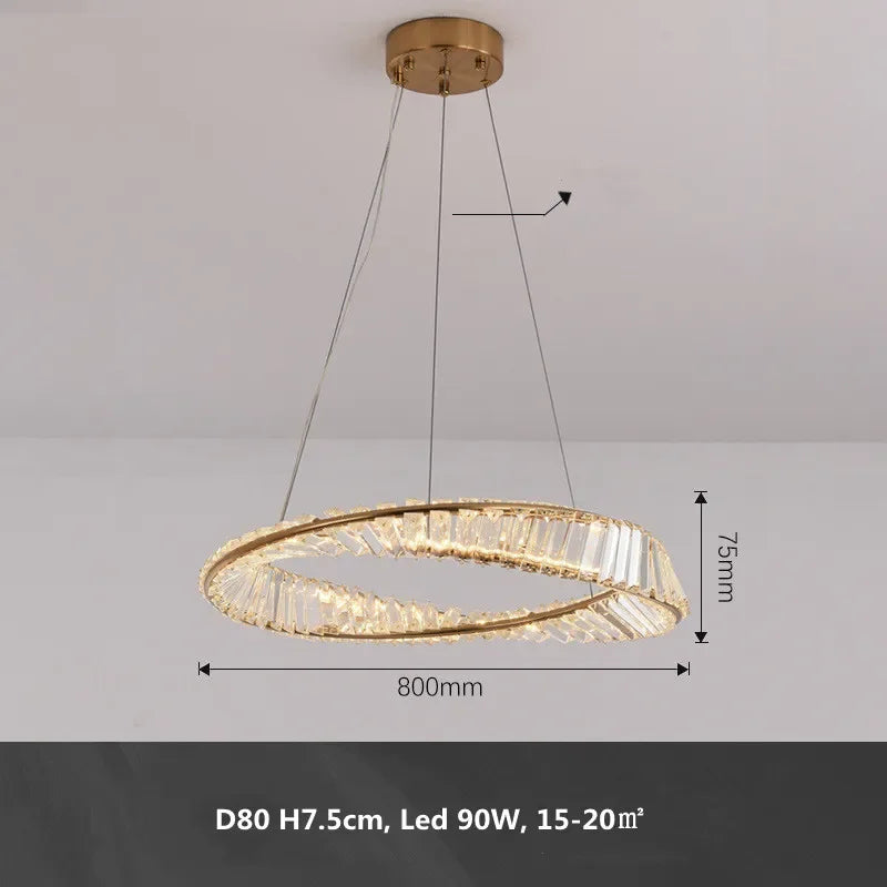 DecorBites™ Gold Metal LED Dimmable Ceiling Light with K9 Crystals