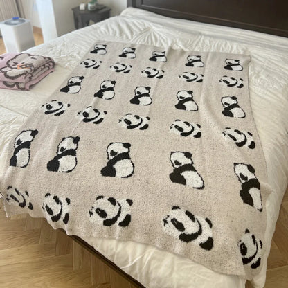 DecorBites™ Cute Cartoon Half Flannel Blanket
