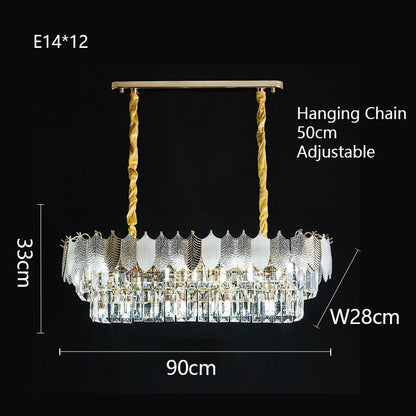 DecorBites™ Crystal Indoor Chandelier: Postmodern LED Suspension Lamps for Luxe Living Room Decor