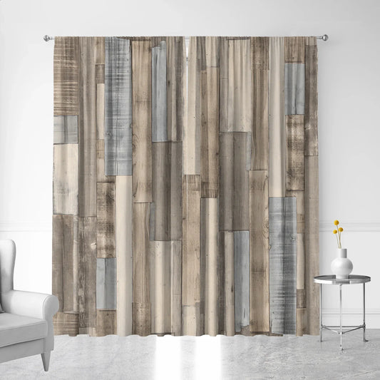 Decobites European Style Curtains with Wooden Flooring for Kitchen, Cafe, Living Room