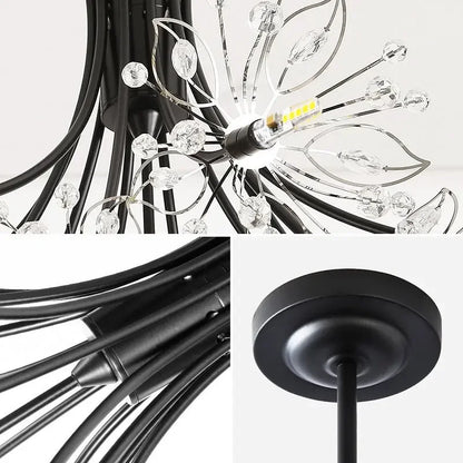 Lámpara de araña DecorBites™ Crystal Bionic Petals para sala de estar, comedor, dormitorio, recibidor y decoración de hoteles.