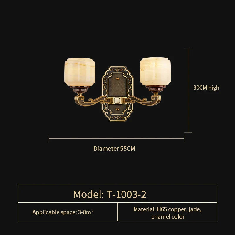 DecorBites™ Jade Zinc Alloy Chandelier for Living Room, Restaurant, Hall - Elegant Chinese Design