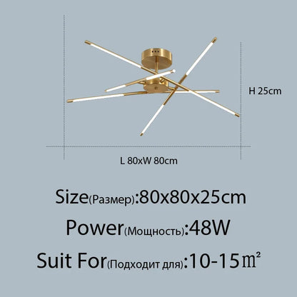 Lámpara de techo DecorBites™ de lino: Lámpara colgante negra y dorada para el hogar, la oficina o el restaurante.