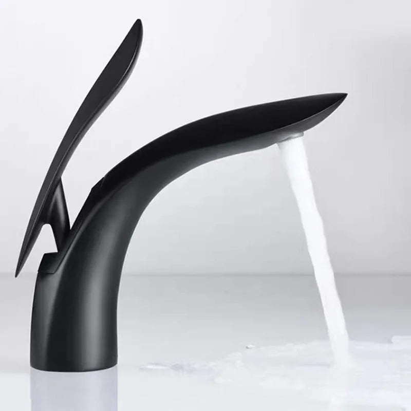 DecorBites™ Brass Basin Faucet: Hot & Cold Water Mixer for Bathroom Vanity Sink