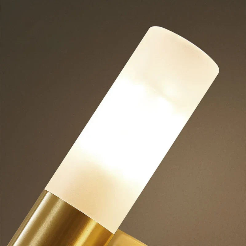 Lámpara de pared de acrílico en latón dorado Decorbites™ con bombilla G9 para iluminación de baño y dormitorio