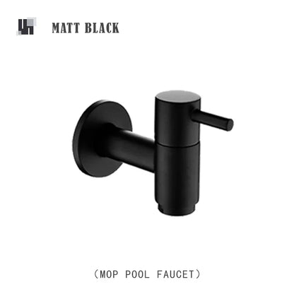 DecorBites™ Brass Black Wall Mount Garden Faucet for Extended Outdoor Use