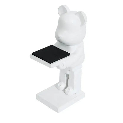 DecorBites™ Cartoon Bear Watch Stand & Jewelry Storage Rack - Trendy Resin Ornaments & Celebration Gifts