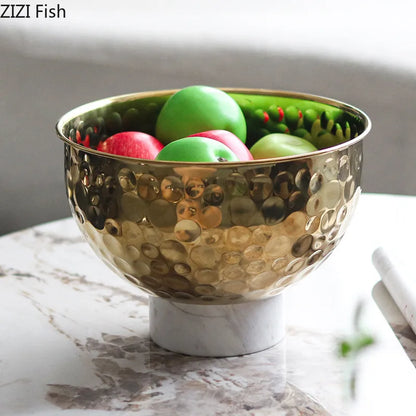 DecorBites™ Hammer Pattern Fruits Bowl: Elegant Storage Tray for Snacks, Nuts, and Desserts at Home